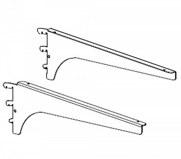Н/ Полкодержатель для полки ДСП (левый+правый)  300 мм. (Черный)