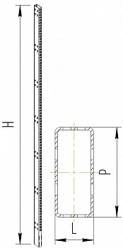 Стойка для базы с зацепами 1500 мм 60х30 мм (Мага) (Б/У)