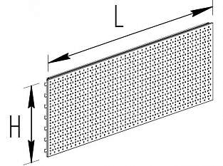 Стенка перфорированная 250х1000 мм *