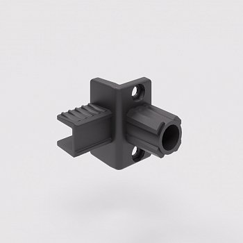 PRN/ 32/ Соединитель для труб 25х25 накладной (3-х сторонний) (Черный)