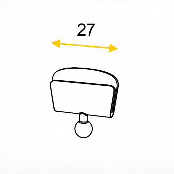 Держатель CARDHOLDER-VL, 27 мм (Прозрачный)