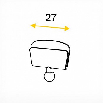 Держатель CARDHOLDER-VL, 27 мм (Прозрачный)