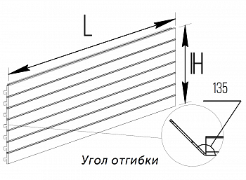 Н/ Стенка угловая евро 400 мм (RAL) *