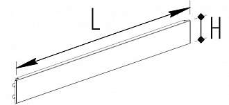 Н/ Плинтус универсальный угла внешнего база 500 мм (Белый)